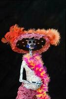 Day of the Dead Catrina pregnant and dressed elegantly photo