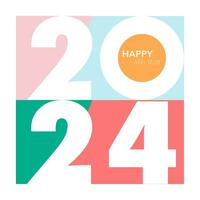 Happy new year 2024. vector