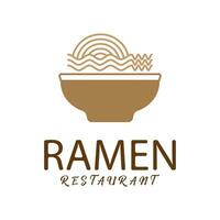 Ramen illustration logo vector