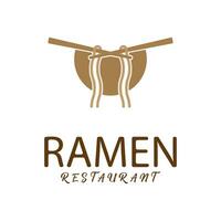 Ramen illustration logo vector