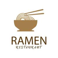 Ramen illustration logo vector