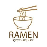 Ramen illustration logo vector