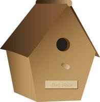 Wooden nest box vector