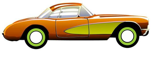 Classic sports car, illustration vector