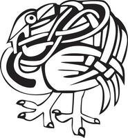 Celtic bird design vector