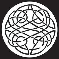 A celtic knot and pattern in a circle design vector