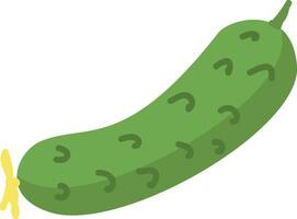 Simple cucumber vector illustration on white background.