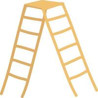 Light brown ladder simple vector illustration on white background.