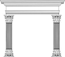 Greek Column and Arch vector