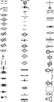 Extensive list of numerous electric signs vector