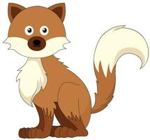 Cute brown fox, illustration vector