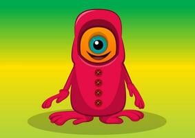 One-eyed Creature, illustration vector