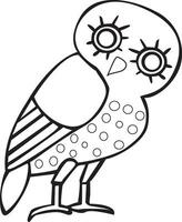 Greek owl sign, symbol vector