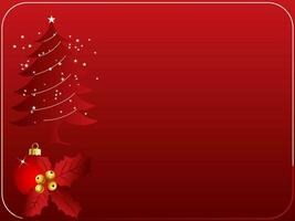 alegre Navidad tarjeta con Papa Noel, pelota y árbol vector