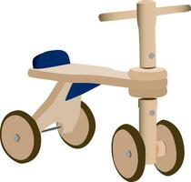 Wood toy bicycle vector
