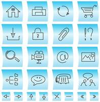 Website icons and buttons, illustration vector