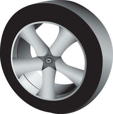 3D auto wheel and tire