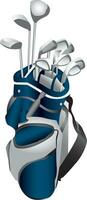 golf clubs en bolso vector