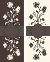 Floral invitation card with place for text vector