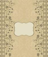 Floral vintage invitation card vector