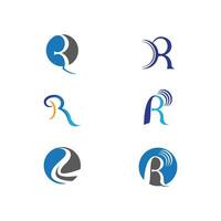 R Letter Arrow vector illustration icon