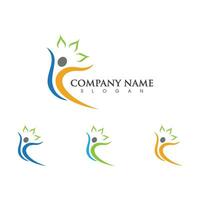 Human character logo sign vector