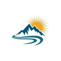 Mountain icon Logo vector