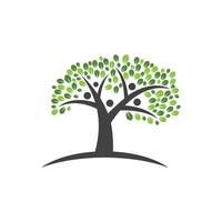 family tree logo template vector