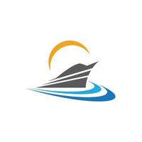 Cruise ship vector icon illustration design