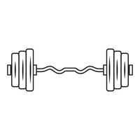 Barbell vector icon