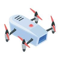 Aerial Drones Isometric Icon vector