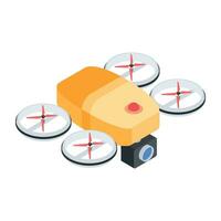 Drone Technology Isometric Icon vector