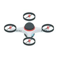 Aerial Drones Isometric Icon vector