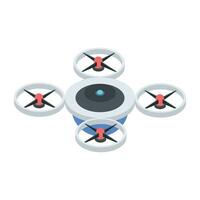 Aerial Drones Isometric Icon vector