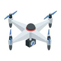 aéreo drones isométrica icono vector