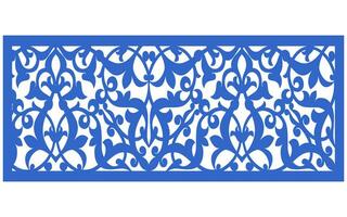 Decorative floral patterns, geometric template for cnc laser cutting vector