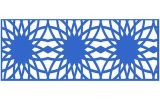 Decorative floral patterns, geometric template for cnc laser cutting vector