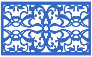 Decorative floral patterns, geometric template for cnc laser cutting vector