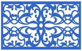 Decorative floral patterns, geometric template for cnc laser cutting vector