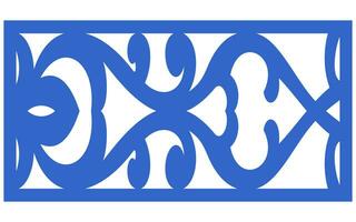 Decorative floral patterns, geometric template for cnc laser cutting vector