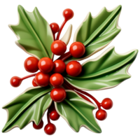 AI generated 3d Christmas Mistletoe png