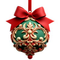 ai generiert 3d Weihnachten Ornament png