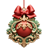 AI generated 3d Christmas Ornament png