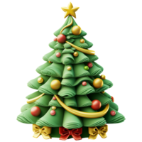 ai generato 3d Natale albero png