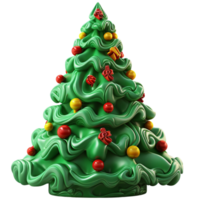 AI generated 3d Christmas Tree png