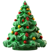 ai generado 3d Navidad árbol png