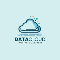 Cloud Cloud computing logo design template vector