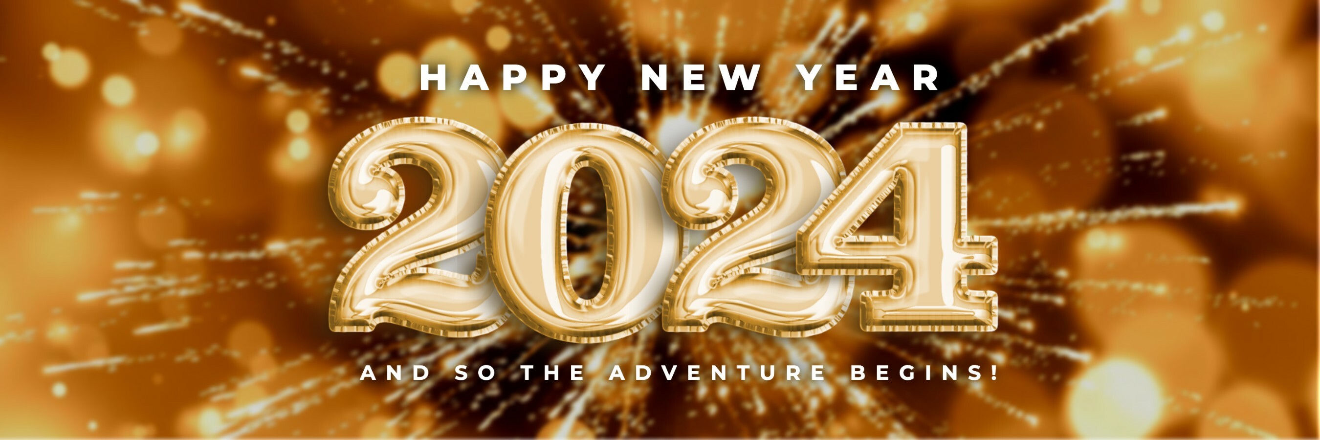 Gold Minimalist New Year Greeting Twitter Banner
