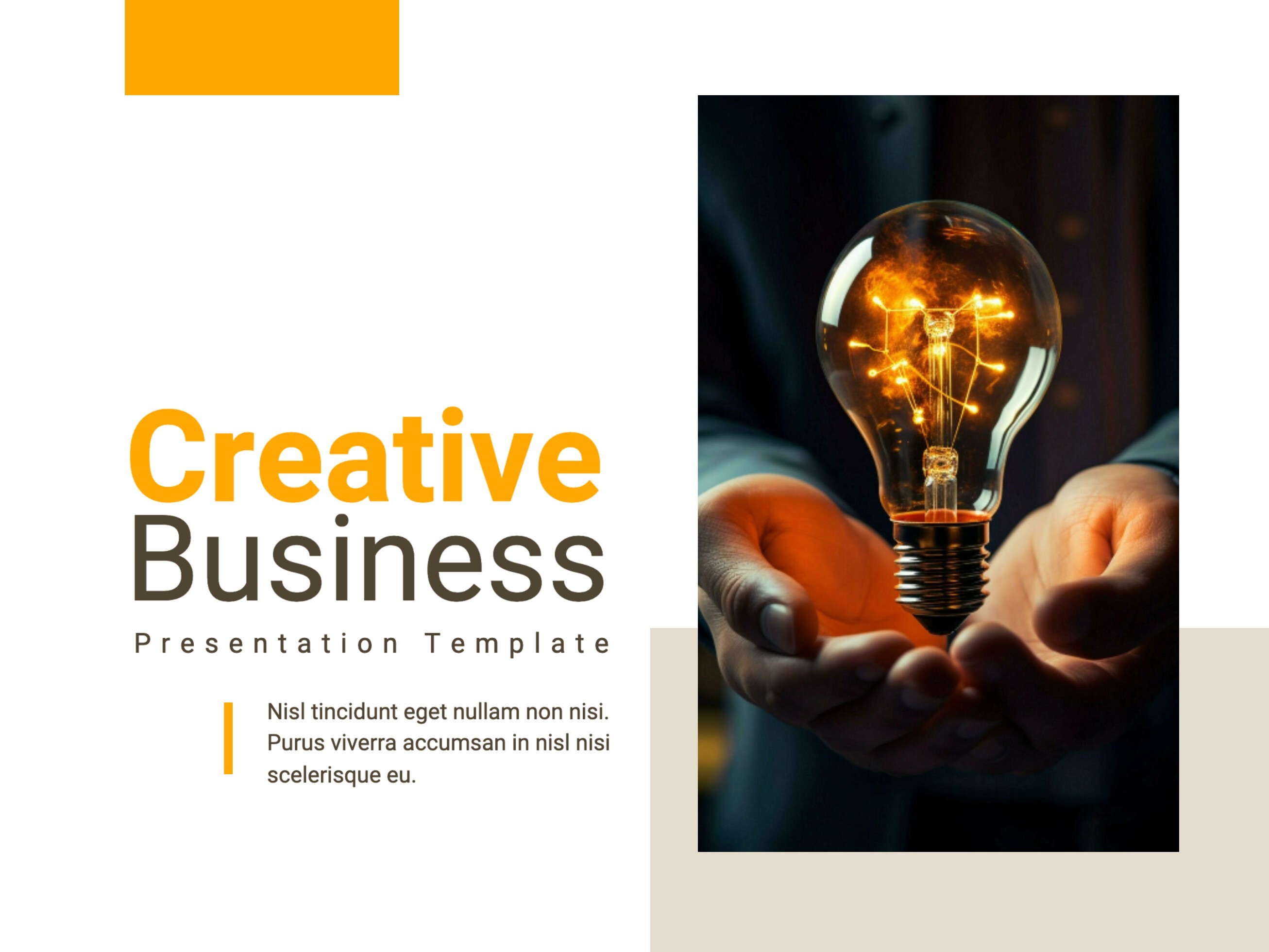 Orange White Creative Business Presentation