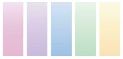 Set of gradients bright, smooth, pastel gradient colors designs for devices, computers and modern smartphone screen backgrounds. Vector illustration.